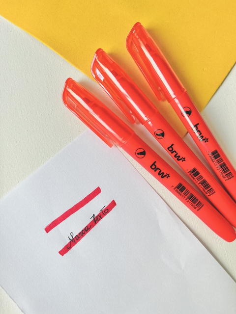 MARCA TEXTO VERMELHO BRW