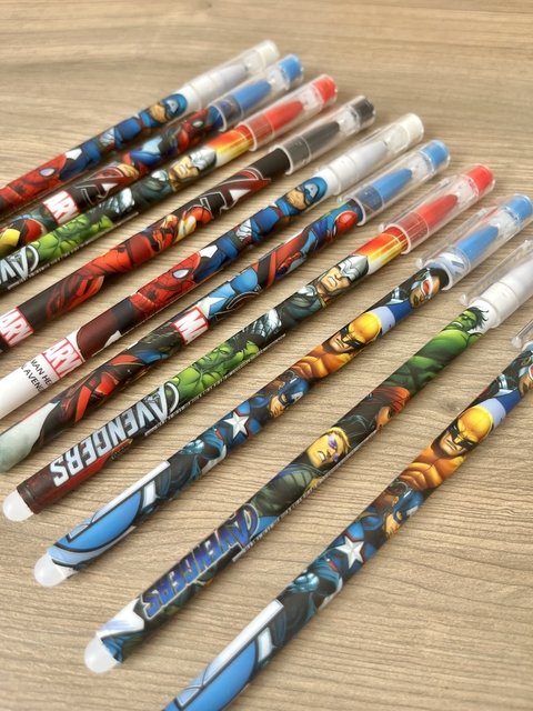 Caneta apagável Avengers Vingadores - Tinta Azul
