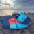 Kite DUOTONE 7m Dice 2019 en la playa, con colores brillantes y diseño moderno.