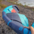 Kite DUOTONE 7m Dice 2019 en la playa, con colores brillantes y diseño moderno.