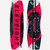 Tabla de kitesurf ELEVEIGHT MASTER CARBON 2023 con diseño en tonos rosa y negro, mostrando ambas caras y las fijaciones.