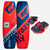 Tabla de kitesurf Crazy Fly Raptor 2023 con fijaciones Lock, diseño en rojo y azul.