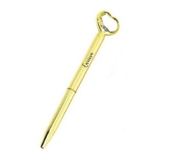 Caneta Dourada Personalizada Nome + Estojo