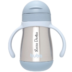 Copo Térmico 270ml com alça parede dupla Azul da Buba Personalizado com nome