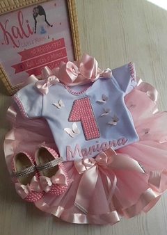 Bory personalizado e saia de tule