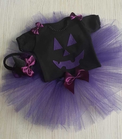 Bory personalizado halloween e saia de tule