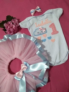 Bory personalizado chuva de bênçãos e saia de tule