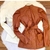 Parka couro fake Camila - comprar online