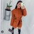 Parka couro fake Camila