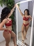Conjunto de Renda Guipir Vermelho