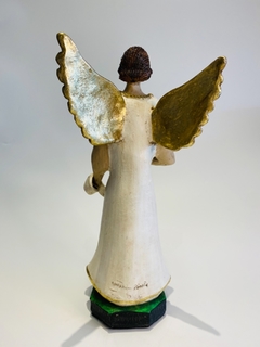 SÃO GABRIEL ARCANJO 40CM COLORIDA - Pedro Paschoal Objetos & Arte