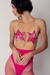 Body Transparência Estrela Pink Tule - Carnavalia