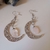 Aros Luna con Piedra - comprar online