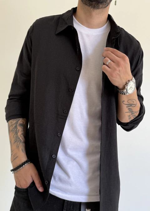 Camisa Carmen Negra