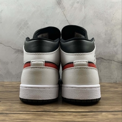 Jordan 1 Mid Black Chile Red White - Born Sneakers