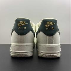 Nike Air Force 1 '07 Low Beige/Glace Blue/Gold Custom - Born Sneakers