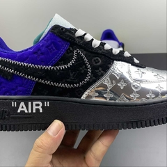 Louis Vuitton Nike Air Force 1 Low By Virgil Abloh Black Metallic Silver - Born Sneakers