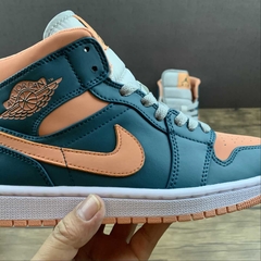 Jordan 1 Mid Dark Teal Green - Born Sneakers