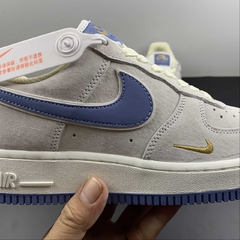 Nike Air Force 1 07 Low Suede Light Grey Blue - Born Sneakers