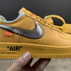 Nike Air Force 1 Low OFF-WHITE University Gold Metallic Silver - Born Sneakers