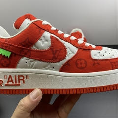 Louis Vuitton Nike Air Force 1 Low By Virgil Abloh White Red - Born Sneakers