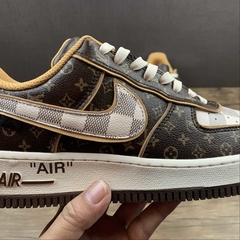 Nike Air Force 1 Low Louis Vuitton Monogram Brown Damier Azur - Born Sneakers