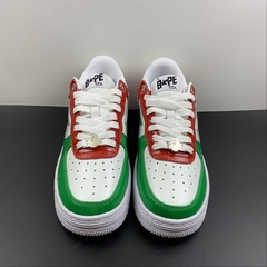 Imagem do A Bathing Ape Bape Sta Patent Leather White Green Red