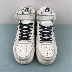 Nike Air Force 1 '07 Mid Black/Beige Custom - loja online