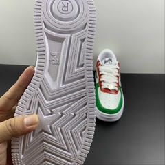 Imagem do A Bathing Ape Bape Sta Patent Leather White Green Red