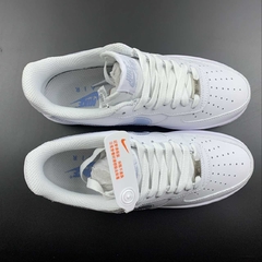 Nike Air Force 1 Low 07 White/White/Sky Blue Custom - loja online