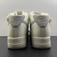 Nike Air Force 1 Mid Silver / Grey Custom - Born Sneakers