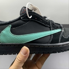 Jordan 1 Low Travis Scott Black Phantom x Tiffany & Co. 1837 Custom - Born Sneakers