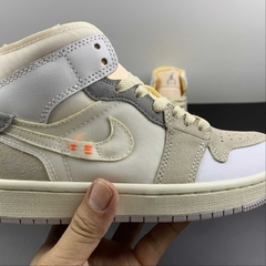 Jordan 1 Mid SE Craft Inside Out White Grey - Born Sneakers
