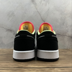 Jordan 1 Low Black Aurora Green Laser Orange - Born Sneakers