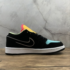 Jordan 1 Low Black Aurora Green Laser Orange - comprar online