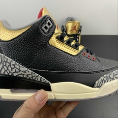 Jordan 3 Retro Black Cement Gold - Born Sneakers