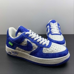 Louis Vuitton Nike Air Force 1 Low By Virgil Abloh White Blue na internet