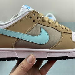 Nike Dunk Low Rice White/Brown/Malachite Green Custom - Born Sneakers