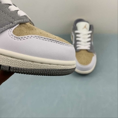 Jordan 1 Low White-Grey/Beige-Yellow Cusom - comprar online