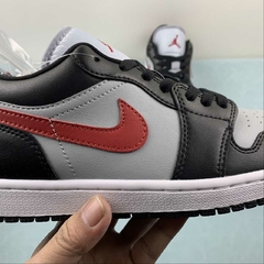 Jordan 1 Low Wolf Grey Gym Red - Born Sneakers