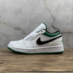Jordan 1 Low White Lucky Green Black