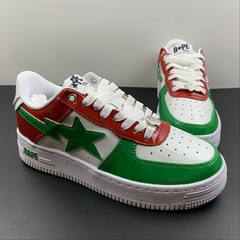 A Bathing Ape Bape Sta Patent Leather White Green Red na internet
