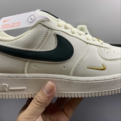 Nike Air Force 1 '07 Low Beige/Glace Blue/Gold Custom - Born Sneakers