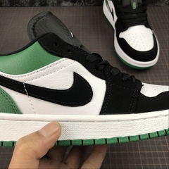 Jordan 1 Low White Black Mystic Green - Born Sneakers