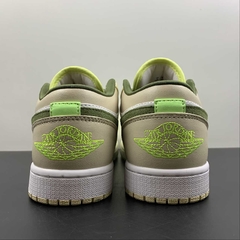 Jordan 1 Low Sail White Oil Green - Born Sneakers