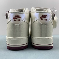 Nike Air Force 1 07 Mid Off White Dark Red - Born Sneakers