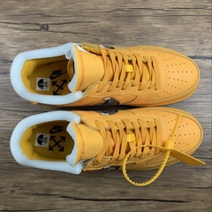 Nike Air Force 1 Low OFF-WHITE University Gold Metallic Silver - loja online