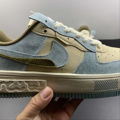 Nike Air Force 1 Fontanka Light Blue Brown White - Born Sneakers