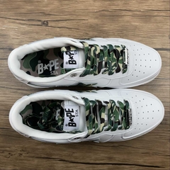 Bapesta Low White ABC Camo Green - loja online