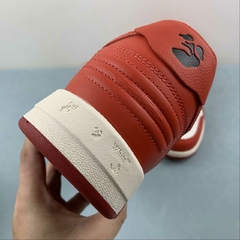 OFF-WHITE Out Of Office OOO Low Tops Red White Leather - loja online
